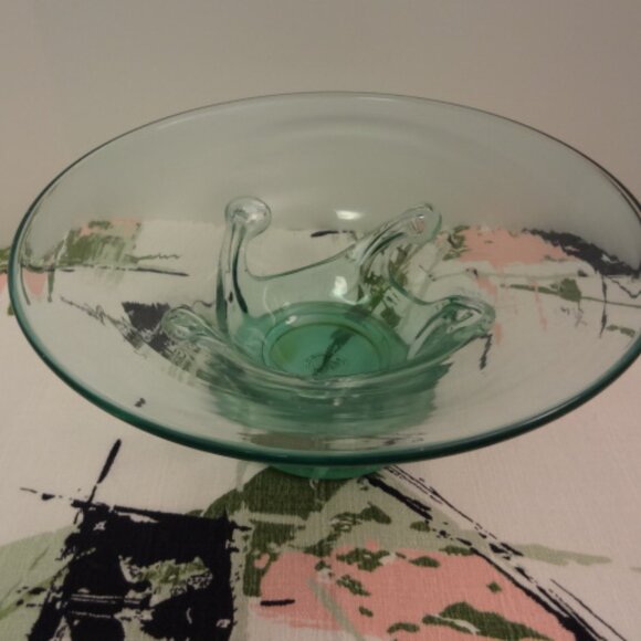 Hand Blown Glass Decorative Bowl, made in Durango, Colorado - Picture 4 of 5